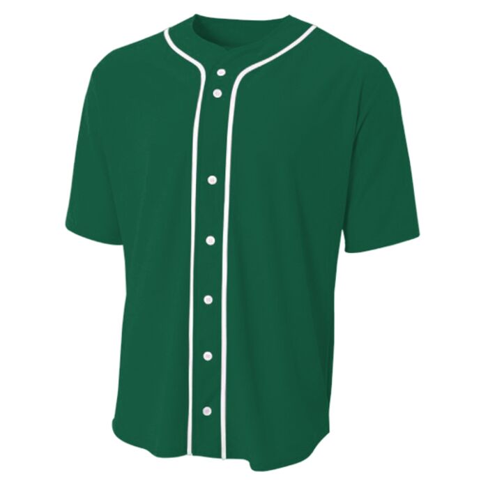 Short Sleeve Full Button Baseball Top Thumbnail
