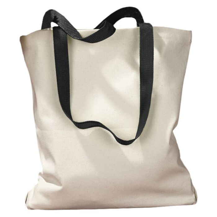 Canvas Tote with Contrasting Handles Thumbnail