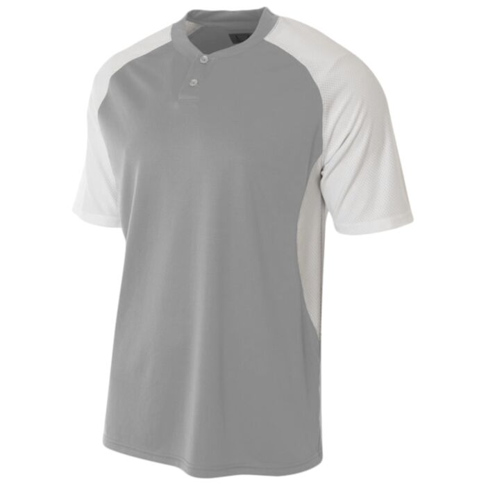 Adult Performance Contrast 2 Button Baseball Henley T-Shirt Thumbnail