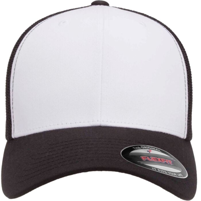 Adult Adjustable White-Front Panel Trucker Cap Thumbnail